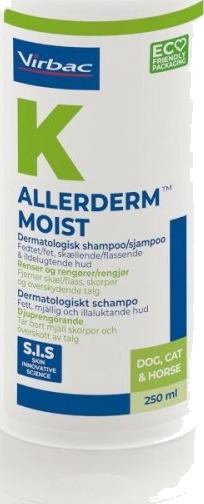 Virbac Allerderm Moist Sjampo For Hund Katt Og Hest 250 ml