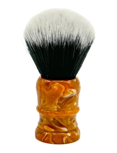 Parker Parker Marbled Yellow Resin Handle - Tuxedo Knot Synthetic Bristle Brush "Solar Storm" - Yellow - ONE SIZE Parker Parker Marbled Yellow Resin Handle - Tuxedo Knot Synthetic Bristle Brush "Solar Storm" - Yellow - ONE SIZE