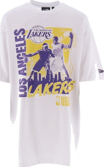 New Era T skjorte   NBA spillergrafikk   Lakers   Hvit   New Era   Small   T skjorte