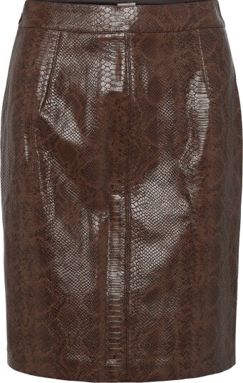 Twist & Tango Ramona Faux Leather Skirt BROWN SNAKE PRINT 42