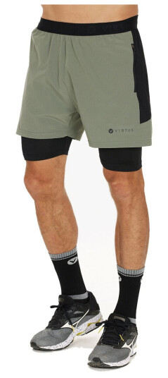 Virtus Dylan 2-in1 Stretch Shorts Herre Smoked Sage S