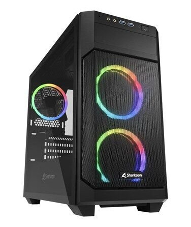 Sharkoon V1000 RGB Micro Tower Kabinett for Micro-ATX og Mini-ITX - Svart