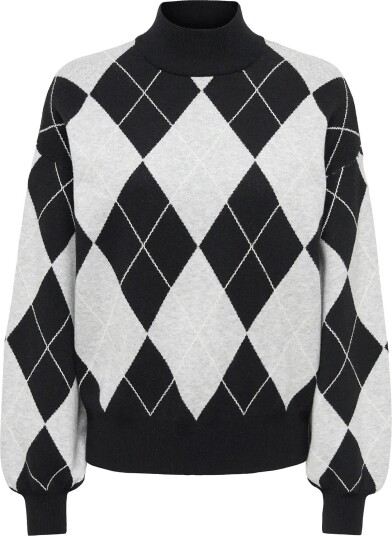 ONLY Onlenya Ls Jq O Neck Knt   BLACK   L