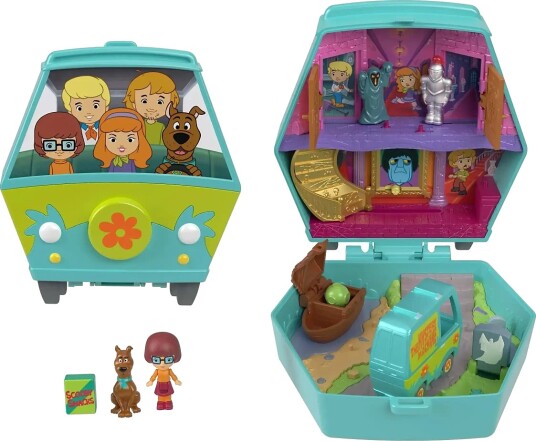 Polly Pocket Scooby Doo Minidukker og Lekesett med Velma og Lekebil