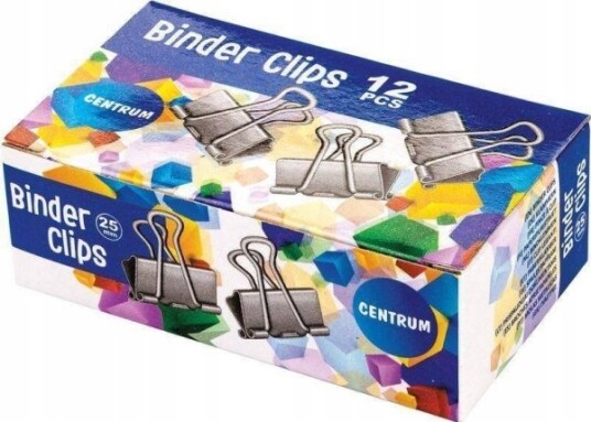 Centrum Spinacz Klips Centrum 25Mm 12Szt 80245 Centrum Spinacz Klips Centrum 25Mm 12Szt 80245