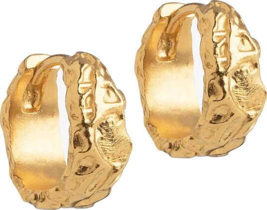 Enamel Copenhagen Hoops, Nela - GOLD PLATED - 13.5 MM
