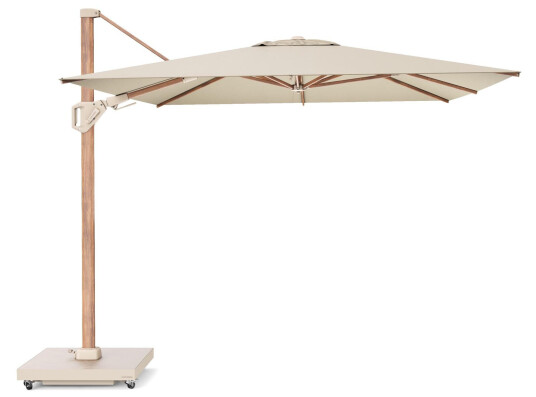Platinum Sun & Shade Challenger T² parasoll Teaklook/champagne exkl. parasollfot 3,5 x 2,6 m Beige Platinum Sun & Shade Challenger T² parasoll Teaklook/champagne exkl. parasollfot 3,5 x 2,6 m Beige