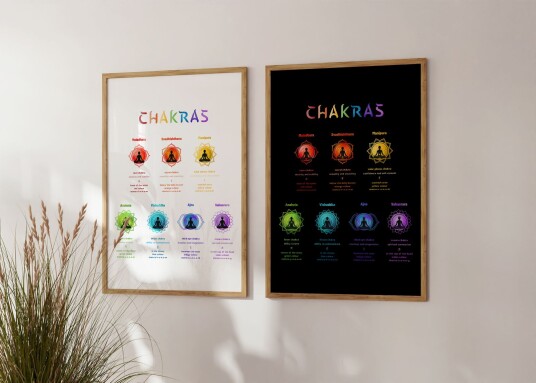 Plakat Chakra Guide / Sett med 2