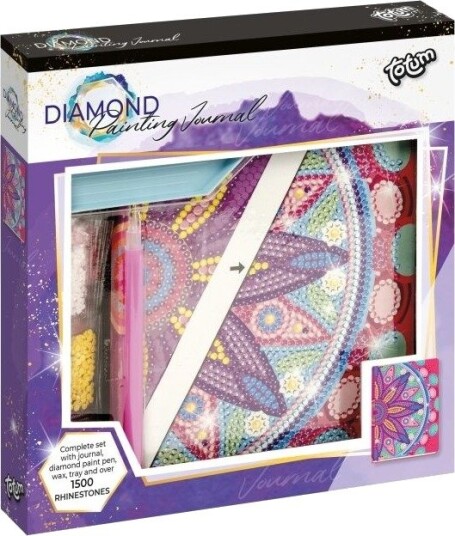 Totum Diamond Paint Notebook, Children""s Craft Kit, 6 År, Flerfarget