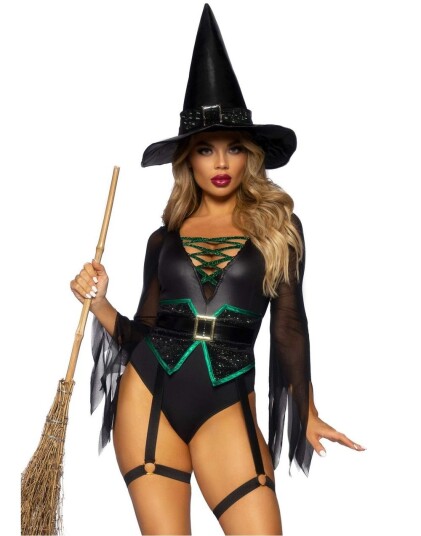 Leg Avenue Broomstick Babe Heksekostyme til Dame M
