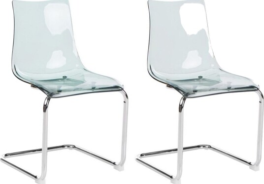 Matsalsstol Beliani Marshall set om 2 Transparent  