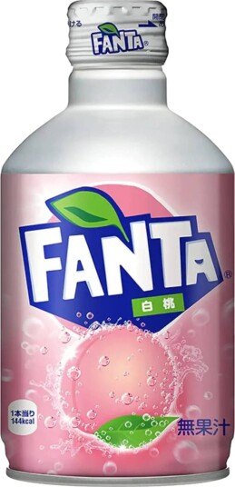 Fanta White Peach i Metallflaske 300 ml (Japan)
