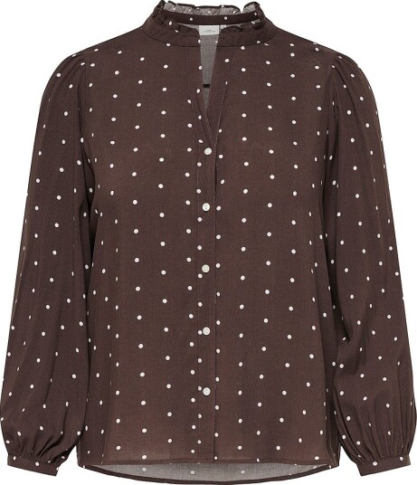 ONLY Carmakoma Carraya L/S Shirt Wvn Noos Brown 54