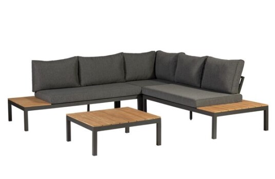 EXOTAN La Vida Loungesett m. puter, Teak/Antracit ramme