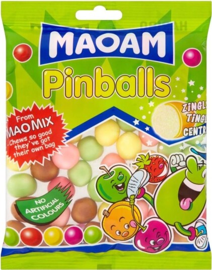 Haribo Maoam Pinballs   Godterikuler med Cola og Fruktsmak 140 gram