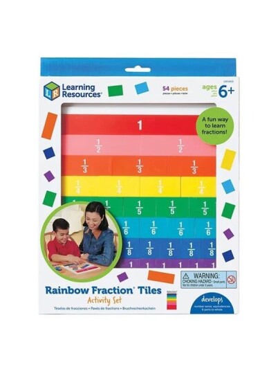 Learning Resources Rainbow Fraction Tiles With Tray