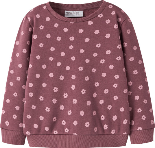 Name It Nmfdavina Ls Sweat Fleece Bru Noos Burgundy 116