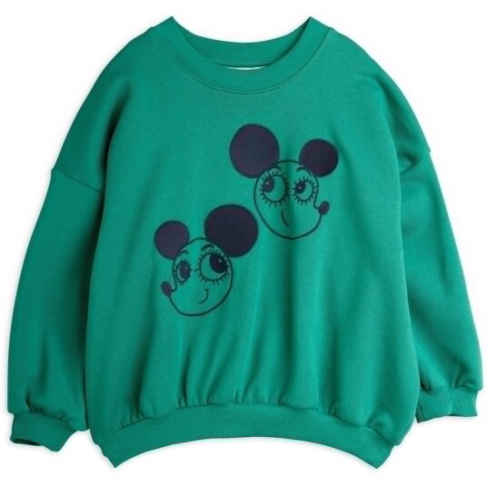 Mini Rodini Green Ritzratz Emb Collegegenser 140-146