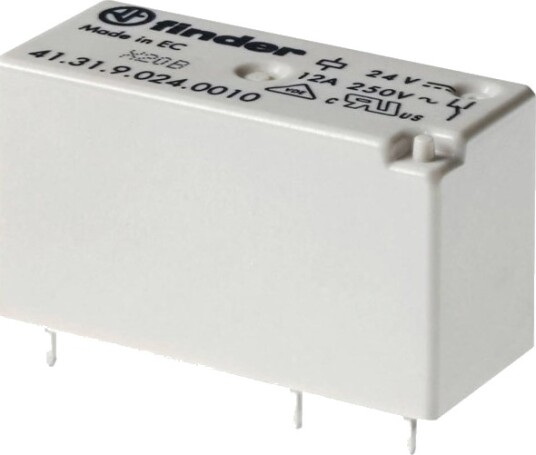 Finder 41.31.9.012.4010 Printrele 12 V/Dc 12 A 1 Vekslingskontakt 1 Stk