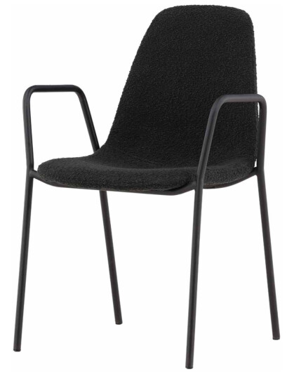 VIND Klädesholmen lenestol Svart/svart boucle Svart VIND Klädesholmen lenestol Svart/svart boucle Svart
