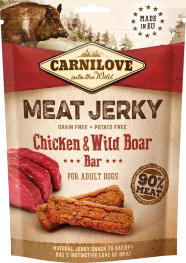 Carnilove Jerky Kylling Villsvin Hundegodbit 200 G