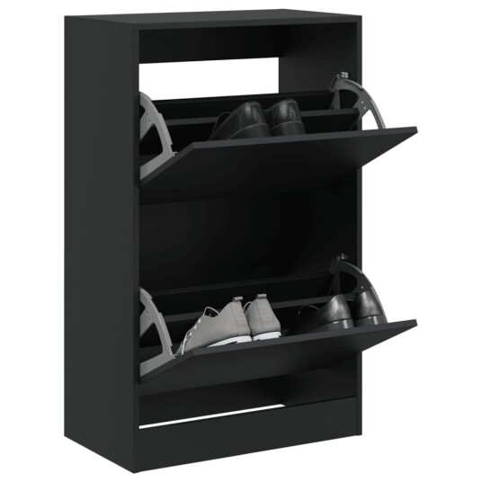 Skoskap svart 60x34x96,5 cm konstruert tre 8721012381827