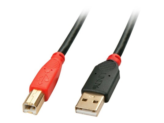 Lindy USB-kabel 10 m USB 2.0 Hann til USB Type B Sort