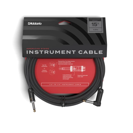 D'Addario Pw-Amsgra-15 Instrumentkabel American Stage 1r/1v 4,5 M