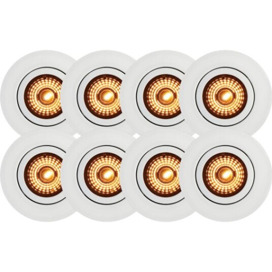 J&El Alto Warmdim Downlight Matt Hvit 8pk