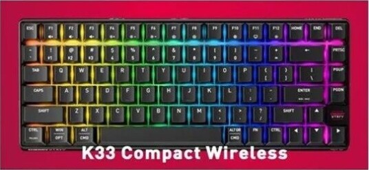 Cherry XTRFY K33 G8D-2403 75% Gamingtastatur Nordisk svart G8D-24030PAAPN-2