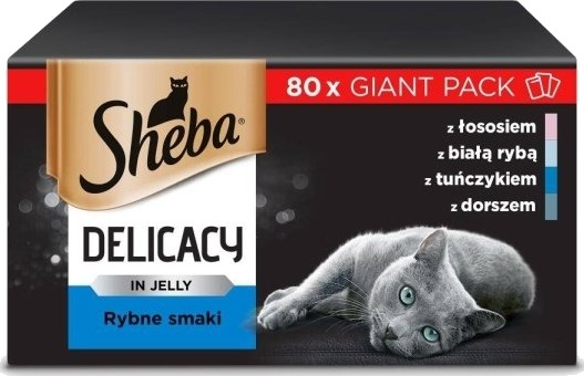 Sheba Adult Torsk Laks Tunfisk Våtfôr 80 G
