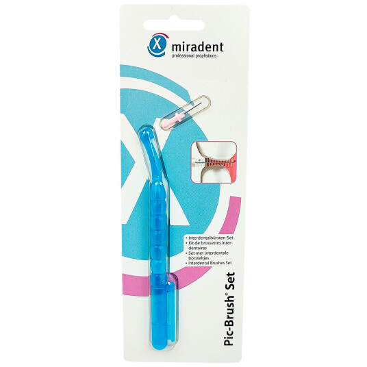 Mellomromsbørster Miradent Pic-Brush Set GUL Mellomromsbørster Miradent Pic-Brush Set GUL