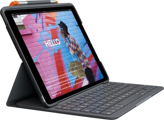Logitech Slim Folio Tastatur for iPad 10,9" - Trådløs - Nordisk - Oxford Grå