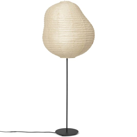 Kurbis Gulvlampe Ø60 cm Naturlig/Sort Tall Kurbis Gulvlampe Ø60 cm Naturlig/Sort Tall