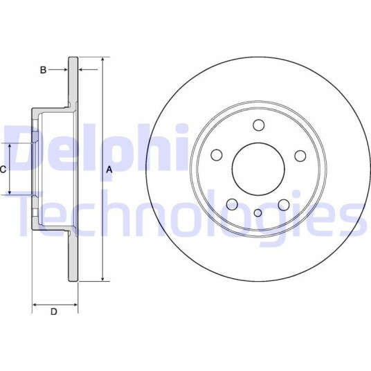 Bremseskive DELPHI BG2386 Bremseskive DELPHI BG2386