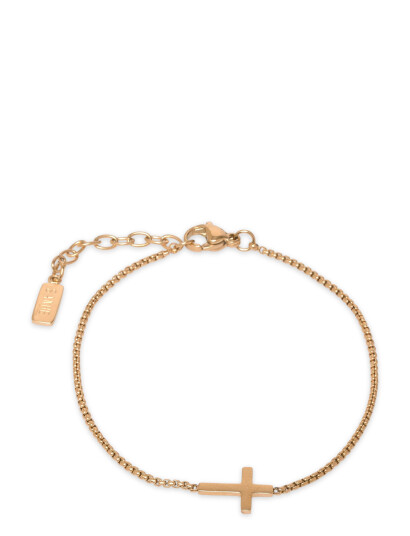 Samie Cross Bracelet Gold Plated Steel Gold ONE SIZE Samie Cross Bracelet Gold Plated Steel Gold ONE SIZE