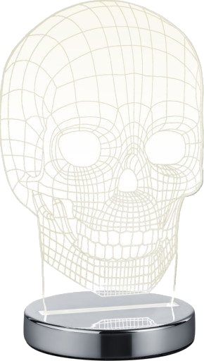 Trio Lighting Skull Bordlampe LED Krom Trio Lighting Skull Bordlampe LED Krom