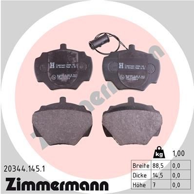 Bremseklosser ZIMMERMANN 20344.145.1 Bremseklosser ZIMMERMANN 20344.145.1
