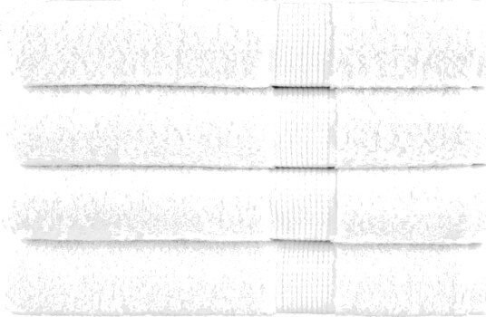 vidaXL Premium håndklær SOLUND 4 stk hvit 100x200 cm 600gsm