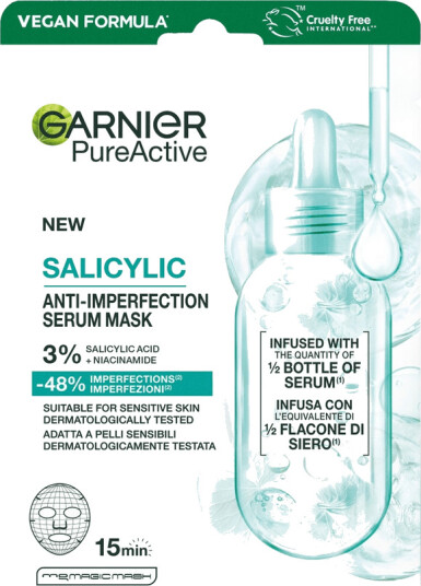 Garnier PureActive Salicylic Anti Pimple Serum Mask 28g