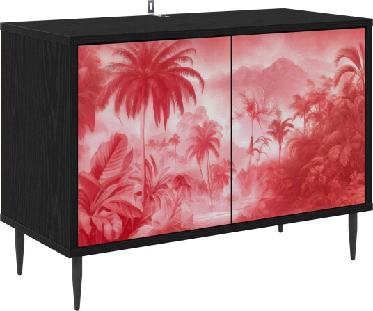 vidaXL TV skap AACHEN 69 x 33 x 50,5 cm Svart eik Konstruert tre