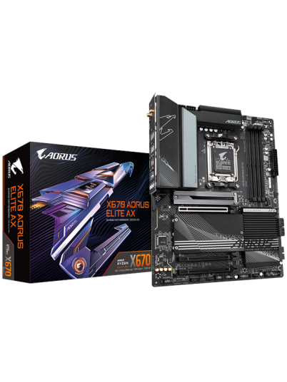 GIGABYTE X670 Aorus Elite AX Hovedkort med AMD AM5, DDR5 og Wi-Fi 6