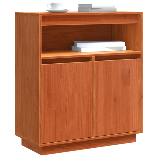Serviesskap Veggmontert Voksbrun 70 x 34 x 80 cm Heltre furu