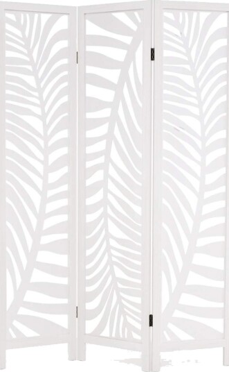 3 panels romdeler naturlig treramme bladdesign