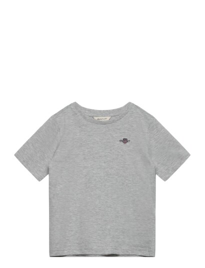 Gant Kids Shield Ss T Shirt   Grey   116