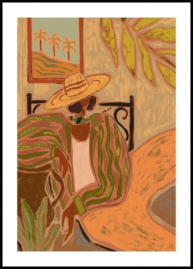 Lady in Stripe Poster Plakat / 70x100cm