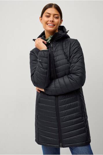 Áhkká   Parka Quilted Parka Ltw W   Svart