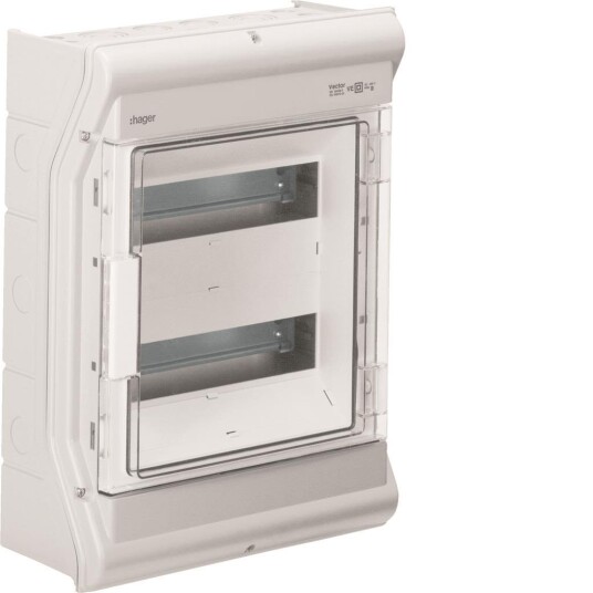Hager VE212PN Kapsling Utendørs IP65 2x12 Moduler Elfordeling & Strømforsyning