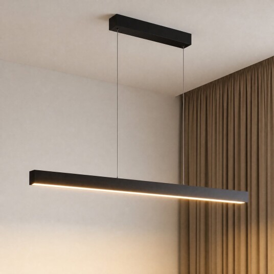 Hengelampe Lucande Mylosh dimmbar Svart Spisestue Aluminium Moderne 4 4.7 Svart