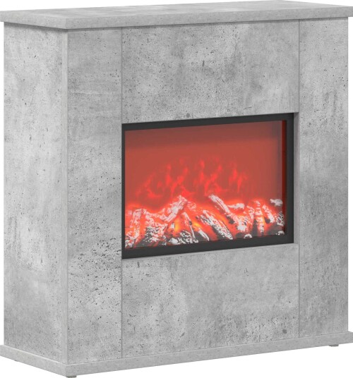 vidaXL Elektrisk peis Betong 47 x 18 x 48 cm Konstruert tre